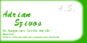 adrian szivos business card